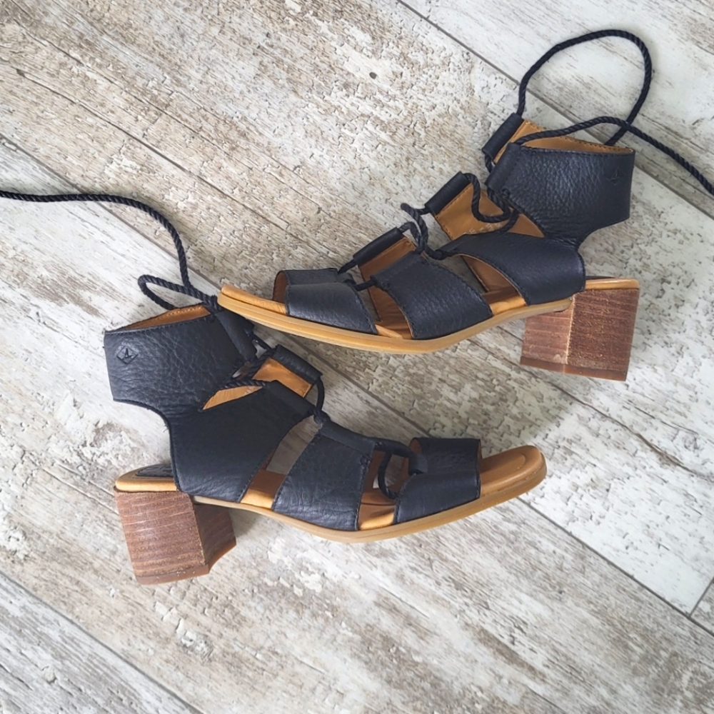 Sperry Lace Up Leather Sandals for Summer